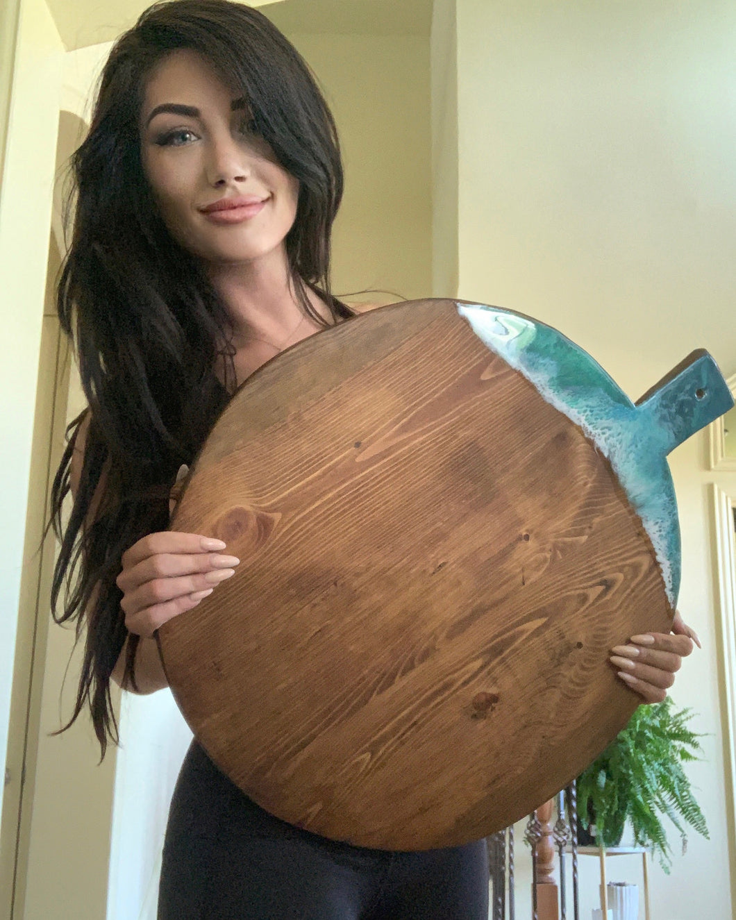 Large round resin cheese board